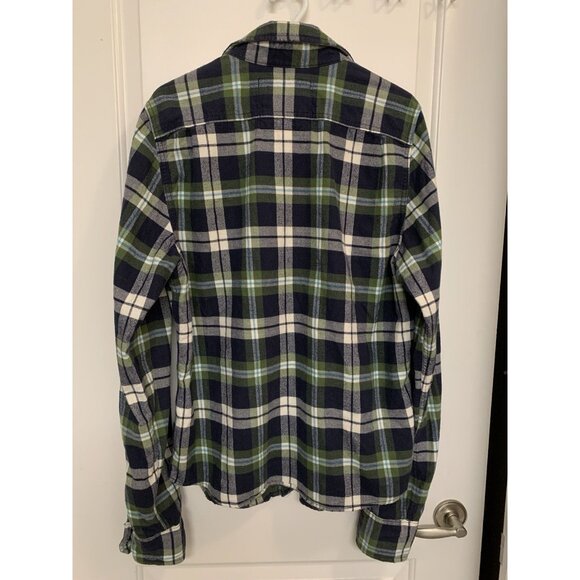 Abercrombie & Fitch Muscle Plaid Long Sleeve Soft Flannel Button Up Shirt XL Y2K - Picture 3 of 8